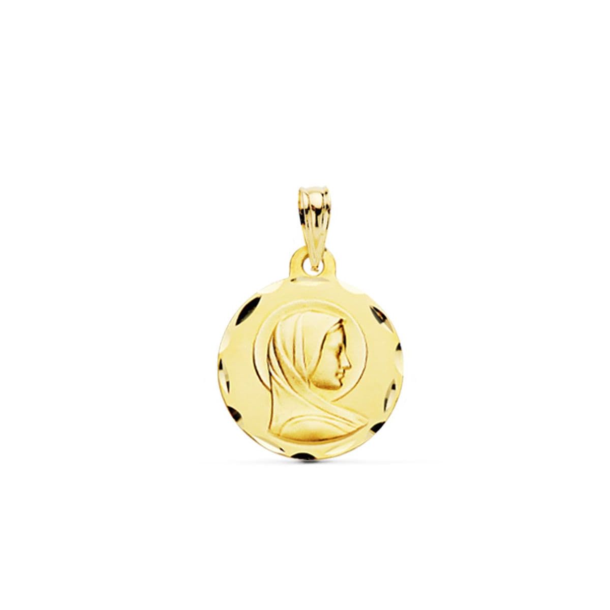 18K MEDALLA ORO AMARILLO MARIA FRANCESA 16 MM 1