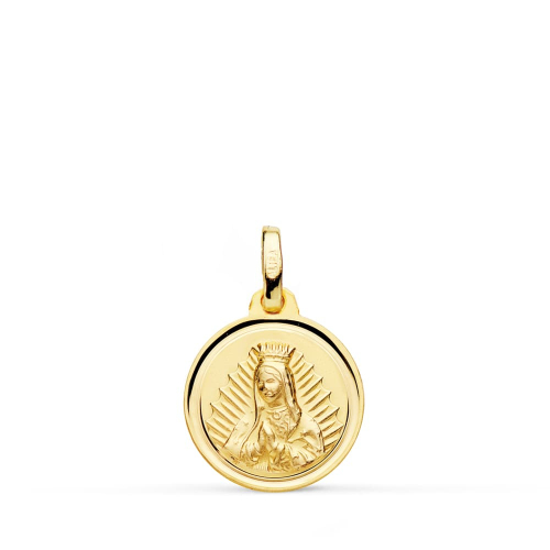 18K MEDALLA ORO AMARILLO VIRGEN DE GUADALUPE 14 MM 1