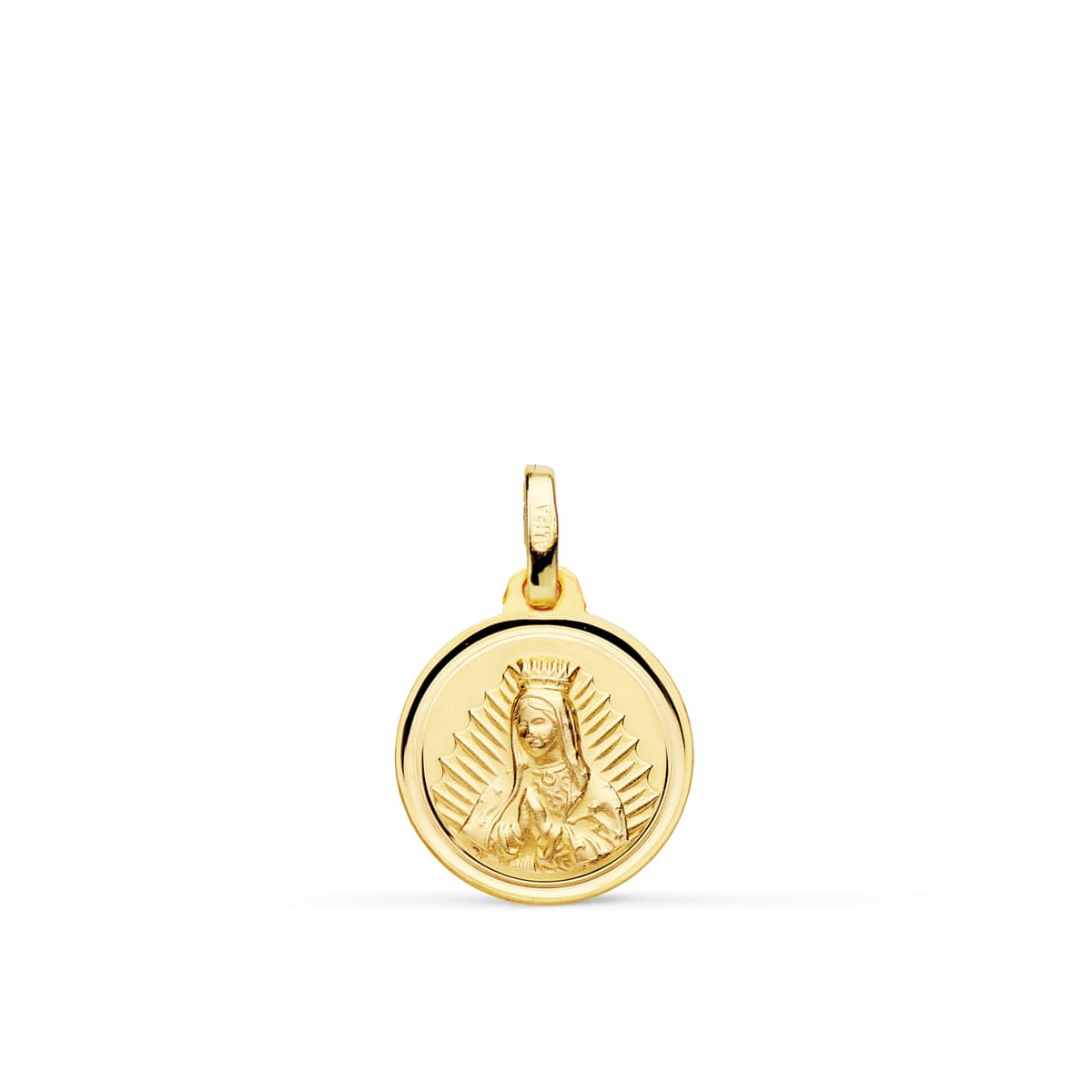 18K MEDALLA ORO AMARILLO VIRGEN DE GUADALUPE 14 MM 1