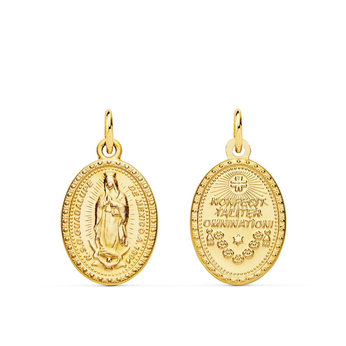 18K MEDALLA ORO AMARILLO VIRGEN DE GUADALUPE OVAL 18X14 MM 1