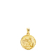 18K MEDALLA ORO AMARILLO REDONDA ANGELITO BURLON MATIZADO 16 MM 1