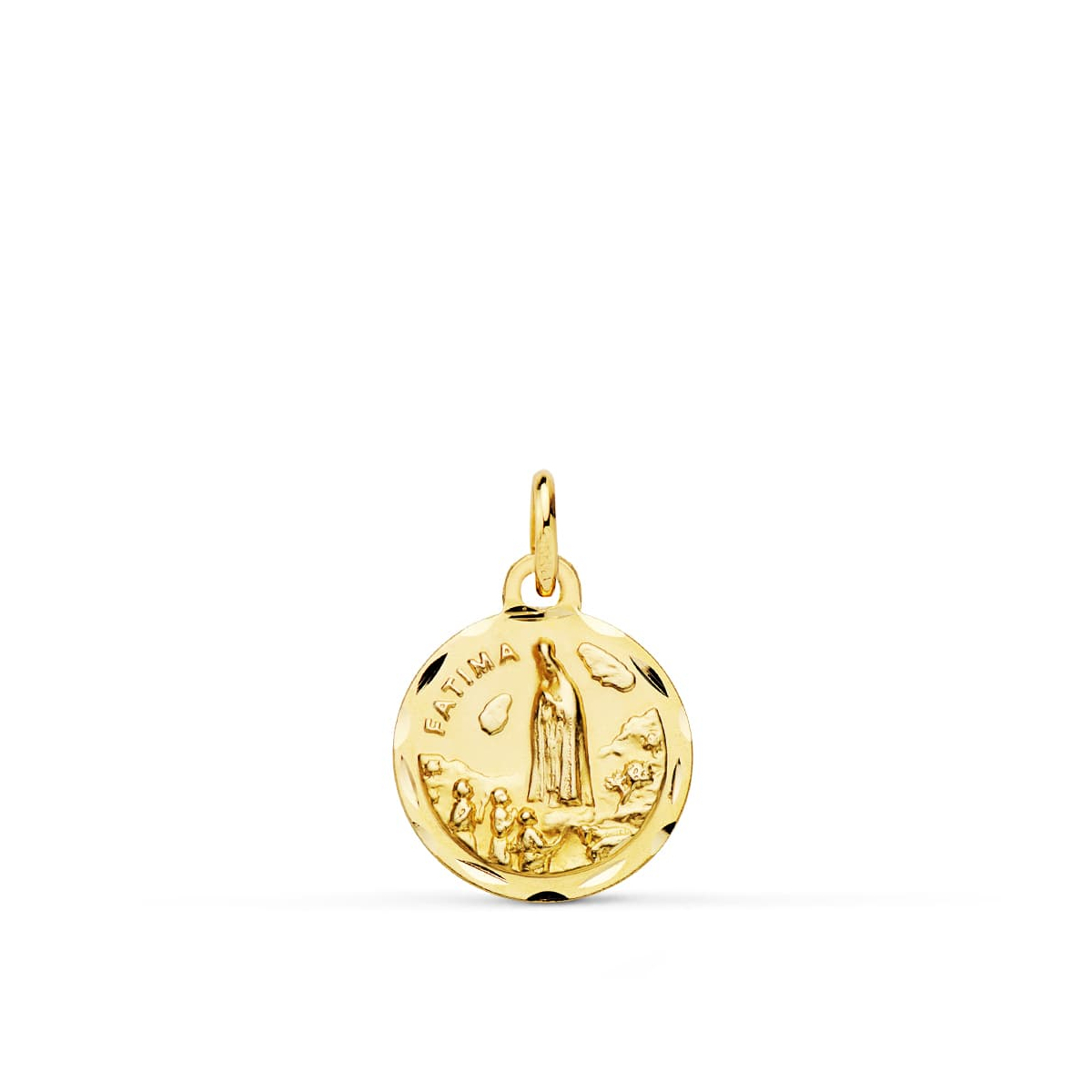 18K MEDALLA ORO AMARILLO VIRGEN DE FATIMA 14 MM 1