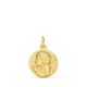 18K MEDALLA ORO AMARILLO ANGEL NIÑO PIADOSO REZANDO MATIZADO. 14 MM 1