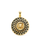 18K MEDALLA ORO AMARILLO MEDUSA GRECA Y MOTIVO CON ESMALTE NEGRO. 20 MM 1