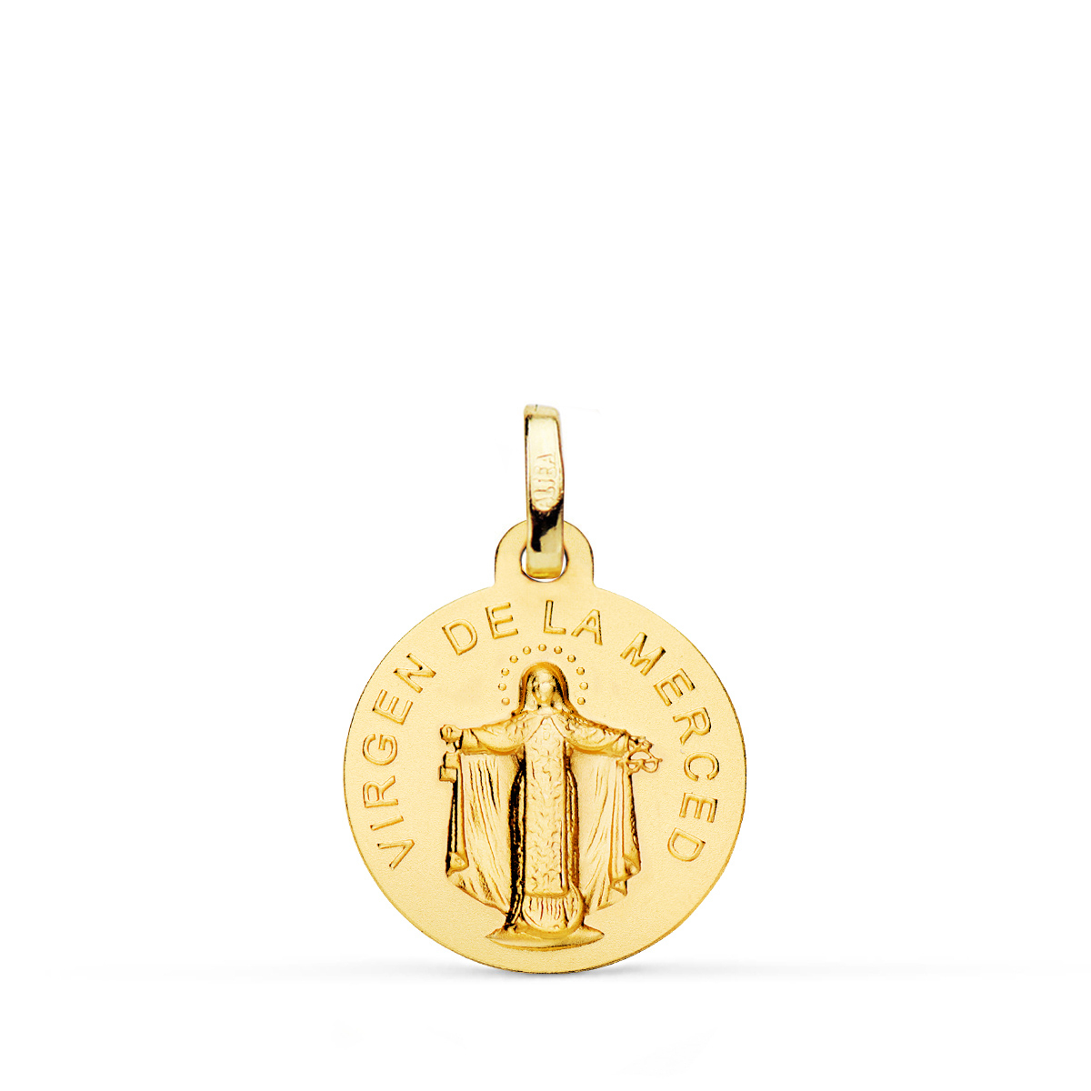18K MEDALLA ORO AMARILLO VIRGEN DE LA MERCED 16 MM 1