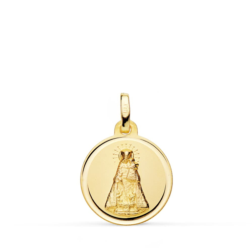 18K MEDALLA ORO AMARILLO VIRGEN DE LOS DESAMPARADOS 16 MM 1