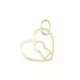18K COLGANTE ORO AMARILLO CORAZON CERRADURA 11X13 MM 0