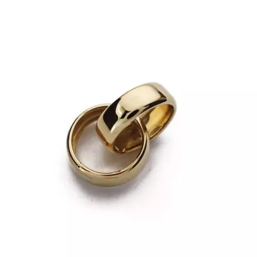 18K COLGANTE ORO AMARILLO ALIANZAS 8 MM DIAMETRO. 0