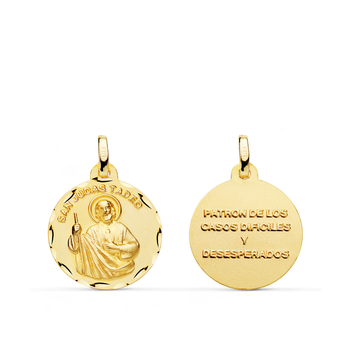 18K MEDALLA ORO AMARILLO SAN JUDAS TADEO 18 MM 2