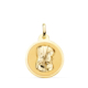 18K MEDALLA ORO AMARILLO VIRGEN NIÑA EN BRILLO 20 MM 2