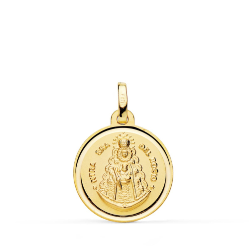 18K MEDALLA ORO AMARILLO VIRGEN DEL ROCIO BISEL 18 MM 2