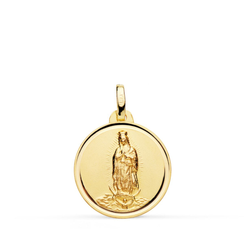 18K MEDALLA ORO AMARILLO VIRGEN DE GUADALUPE BISEL 18 MM 2