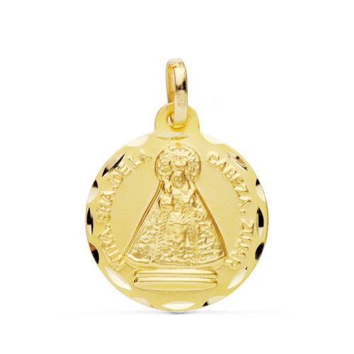 18K MEDALLA ORO AMARILLO VIRGEN DE LA CABEZA DE ZUJAR 18 MM 2