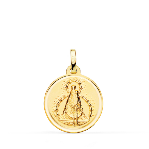 18K MEDALLA ORO AMARILLO VIRGEN DE LA CABEZA BISEL 18 MM 2