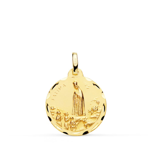 18K MEDALLA ORO AMARILLO VIRGEN DE FATIMA 18 MM 2