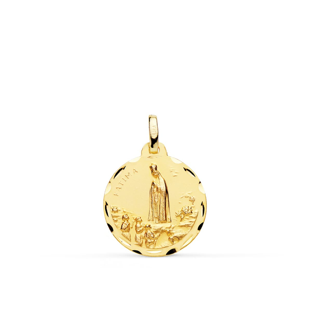 18K MEDALLA ORO AMARILLO VIRGEN DE FATIMA 18 MM 2