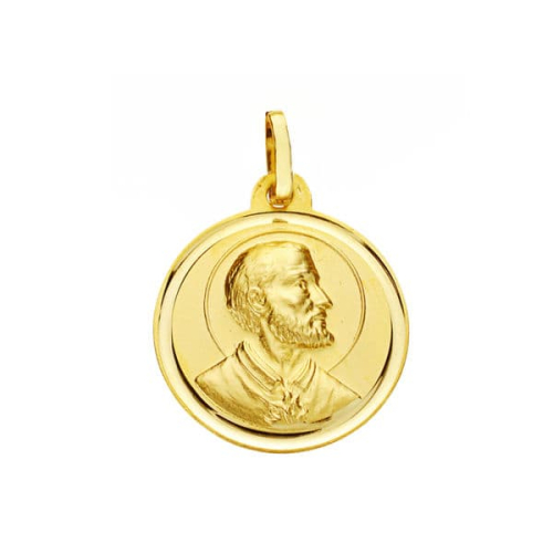 18K MEDALLA ORO AMARILLO SAN FRANCISCO JAVIER 18 MM 2
