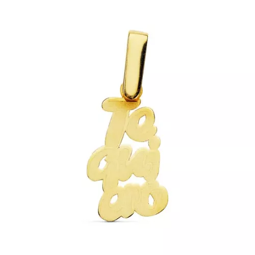 18K COLGANTE ORO AMARILLO " TE QUIERO " LASER. 17X10 MM 0