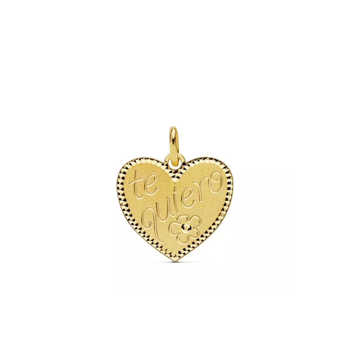 18K COLGANTE ORO AMARILLO CORAZON " TE QUIERO " 16X15 MM 0