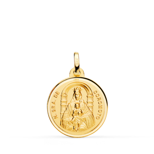 18K MEDALLA ORO AMARILLO VIRGEN NUESTRA SRA DEL COROMOTO 18 MM TALLA BISEL 2