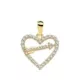 18K COLGANTE ORO AMARILLO CORAZON Y FLECHA 15X13 MM 0