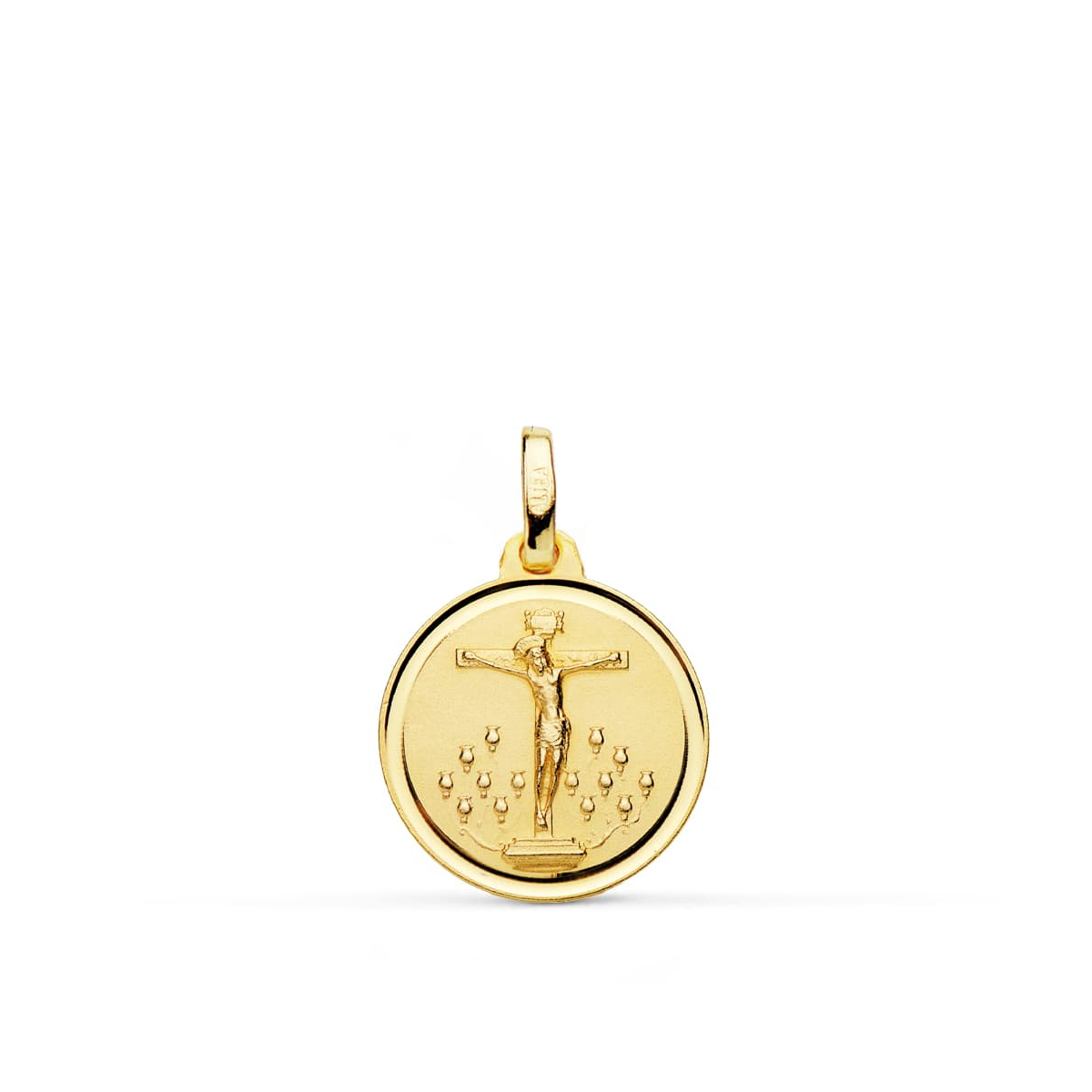 18K MEDALLA ORO AMARILLO CRISTO DE LA LAGUNA BISEL 18 MM 2