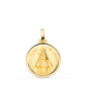 18K MEDALLA ORO AMARILLO VIRGEN SANTA MARIA DE GUADALUPE BISEL 18 MM 2