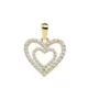 18K COLGANTE ORO AMARILLO CORAZONES CIRCONITA 15X14 MM 0