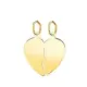 18K COLGANTE ORO AMARILLO CORAZON PARTIDO BRILLO 17X15 MM 0