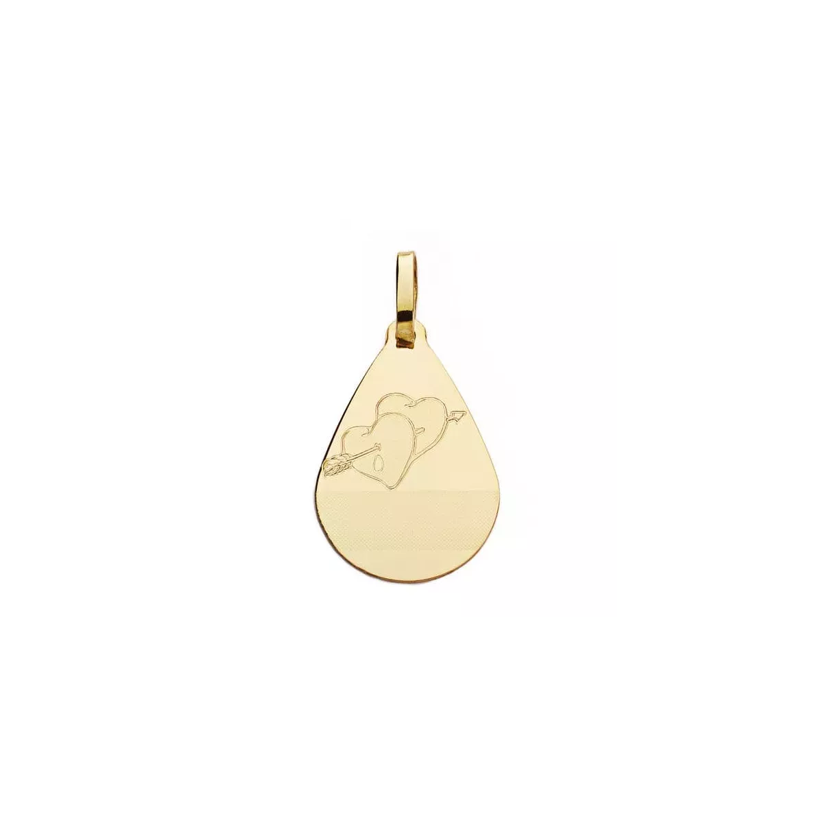 18K COLGANTE ORO AMARILLO GOTA CORAZONES 21X14 MM 1