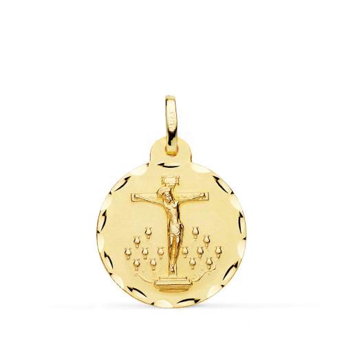 18K MEDALLA ORO AMARILLO CRISTO DE LA LAGUNA 20 MM 2
