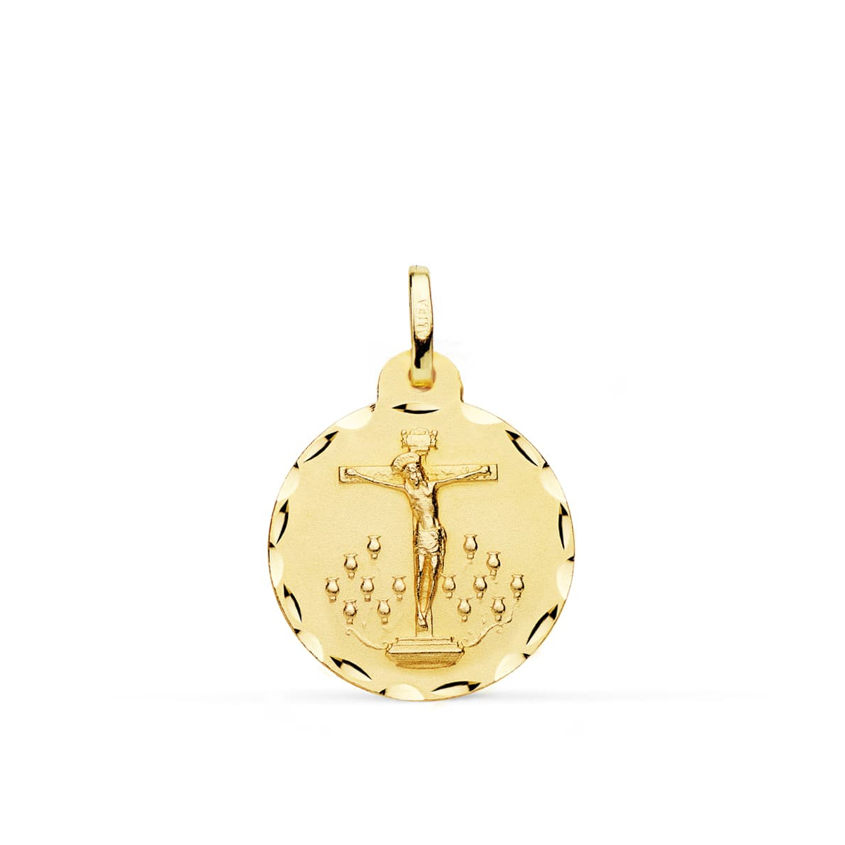 18K MEDALLA ORO AMARILLO CRISTO DE LA LAGUNA 20 MM 2