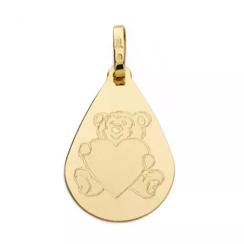 18K COLGANTEORO AMARILLO GOTA OSO CORAZON 21X14 MM 1