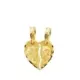 18K COLGANTE ORO AMARILLO CORAZON PAREJA 13X13 MM 1