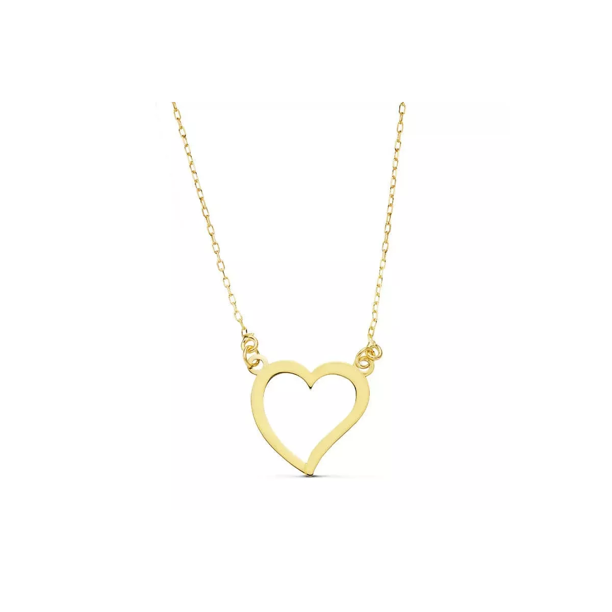 18K GARGANTILLA ORO AMARILLO CORAZON 13X13 MM 45CM 1