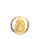 18K MEDALLA ORO AMARILLO VIRGEN DE LA CABEZA SOLAPA BORDE TALLADO 20 MM 3