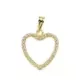 18K COLGANTE ORO AMARILLO CORAZON CIRCONITA 16X16 MM 1