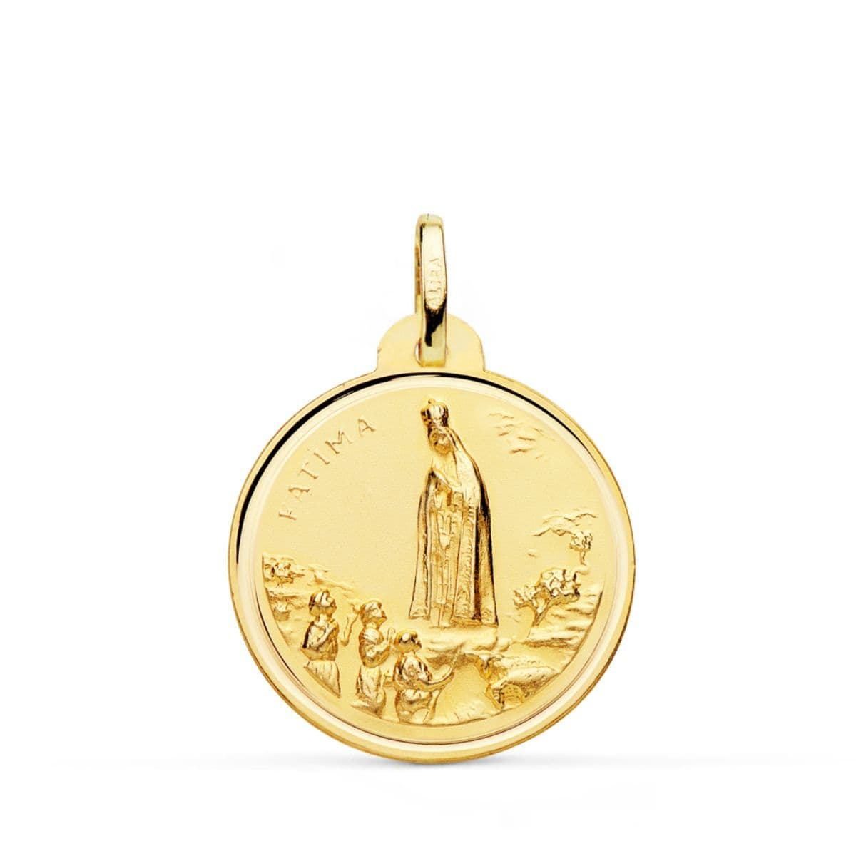 18K MEDALLA ORO AMARILLO VIRGEN DE FATIMA 22 MM 3