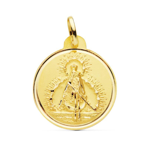 18K MEDALLA ORO AMARILLO VIRGEN DE LA CABEZA 22 MM 3