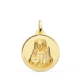 18K MEDALLA ORO AMARILLO SANTA LUCIA BISEL 22 MM 3