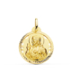18K MEDALLA ORO AMARILLO CRISTO SAGRADO CORAZON DE JESUS HELICE CALADA 22 MM 3