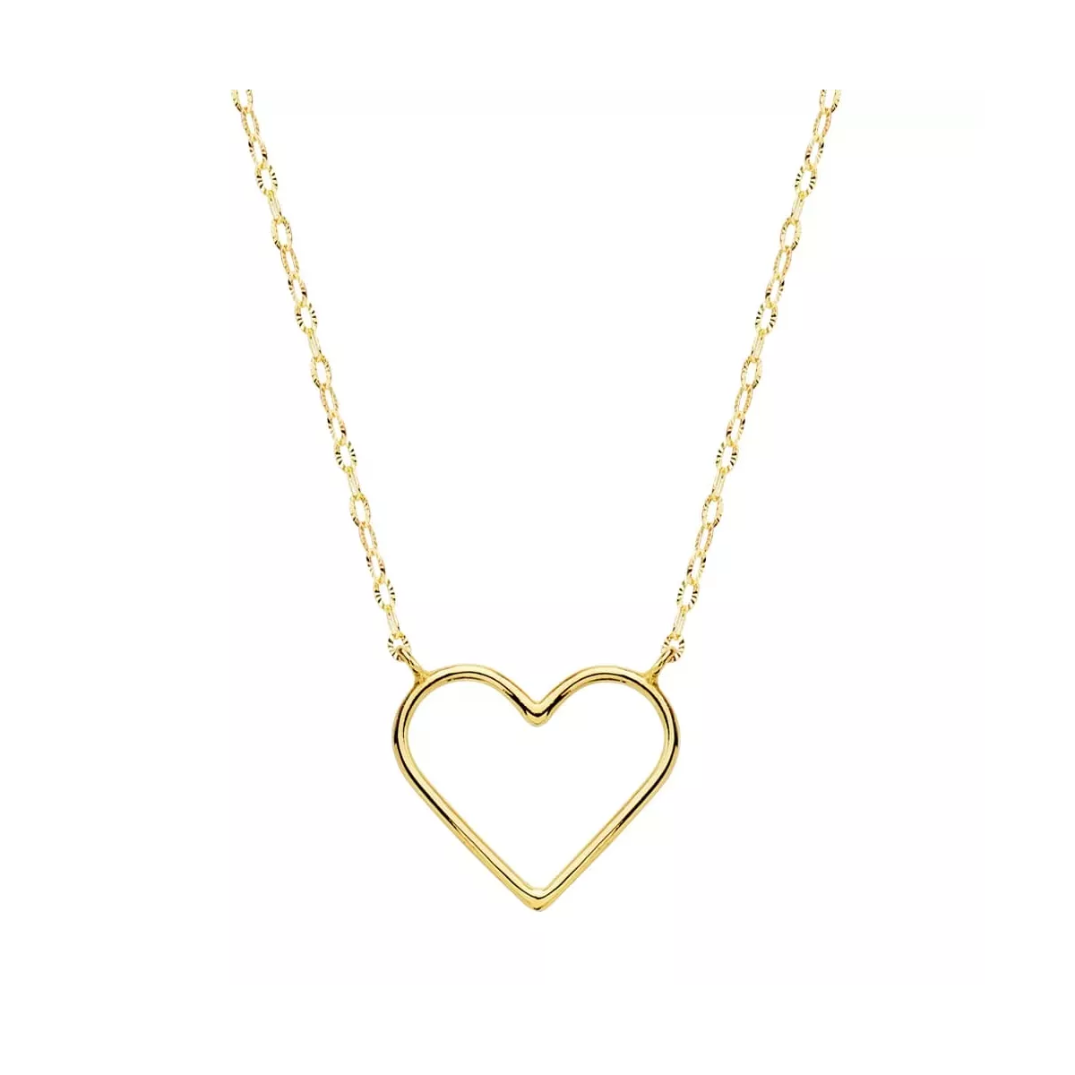 18K GARGANTILLA ORO AMARILLO CORAZONES 16X14 MM 40CM 1