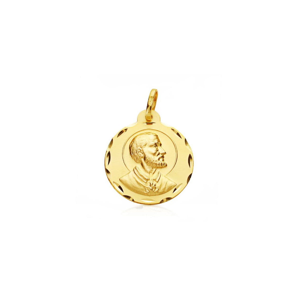 18K MEDALLA ORO AMARILLO SAN FRANCISCO JAVIER 22 MM 3