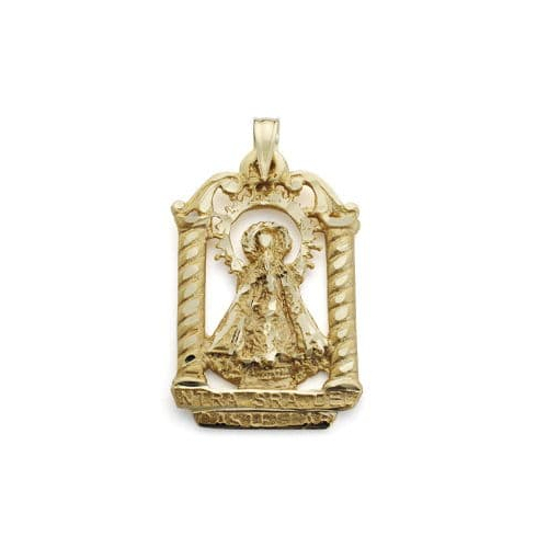 18K MEDALLA ORO AMARILLO VIRGEN DE CASTELLAR 27X18 MM 3