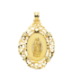 18K MEDALLA ORO AMARILLO VIRGEN DE GUADALUPE CERCO 36X26 MM 4