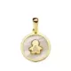 18K COLGANTE ORO AMARILLO NACAR NIÑO CIRCONITA 12 MM 0