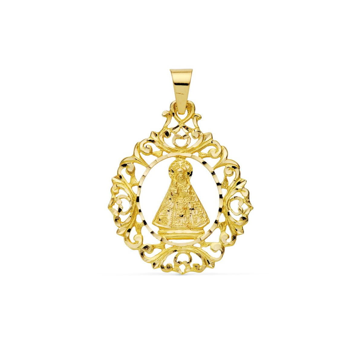 18K MEDALLA ORO AMARILLO VIRGEN DE LA CABEZA 43X36 MM 6