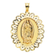 18K MEDALLA ORO AMARILLO VIRGEN DE GUADALUPE CERCO 42X34 MM 7