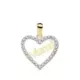 18K COLGANTE ORO BICOLOR CORAZON MAMA 15X13 MM 0