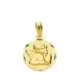 9K MEDALLA ORO AMARILLO ANGELITO BURLON TALLADA 14 MM 1